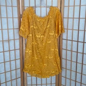 Gold Lace Dress
